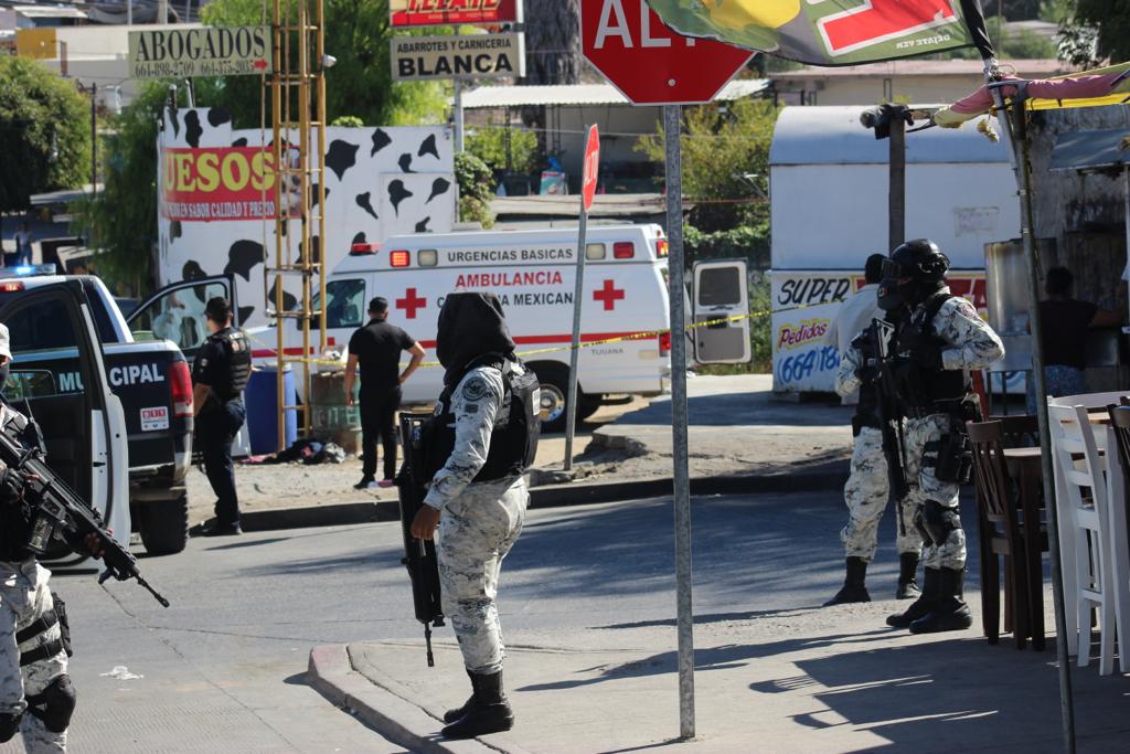 Al lugar llegaron elementos de la Guardia Nacional para acordonar la zona