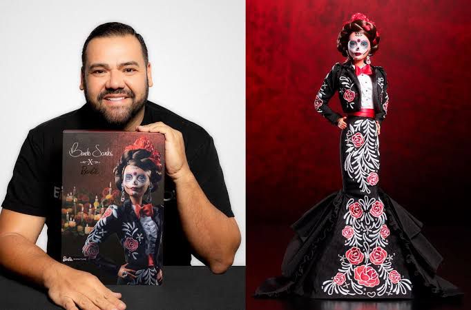Barbie D&iacute;a de Muertos por el dise&ntilde;ador Benito Santos en colaboraci&oacute;n con Mattel M&eacute;xico