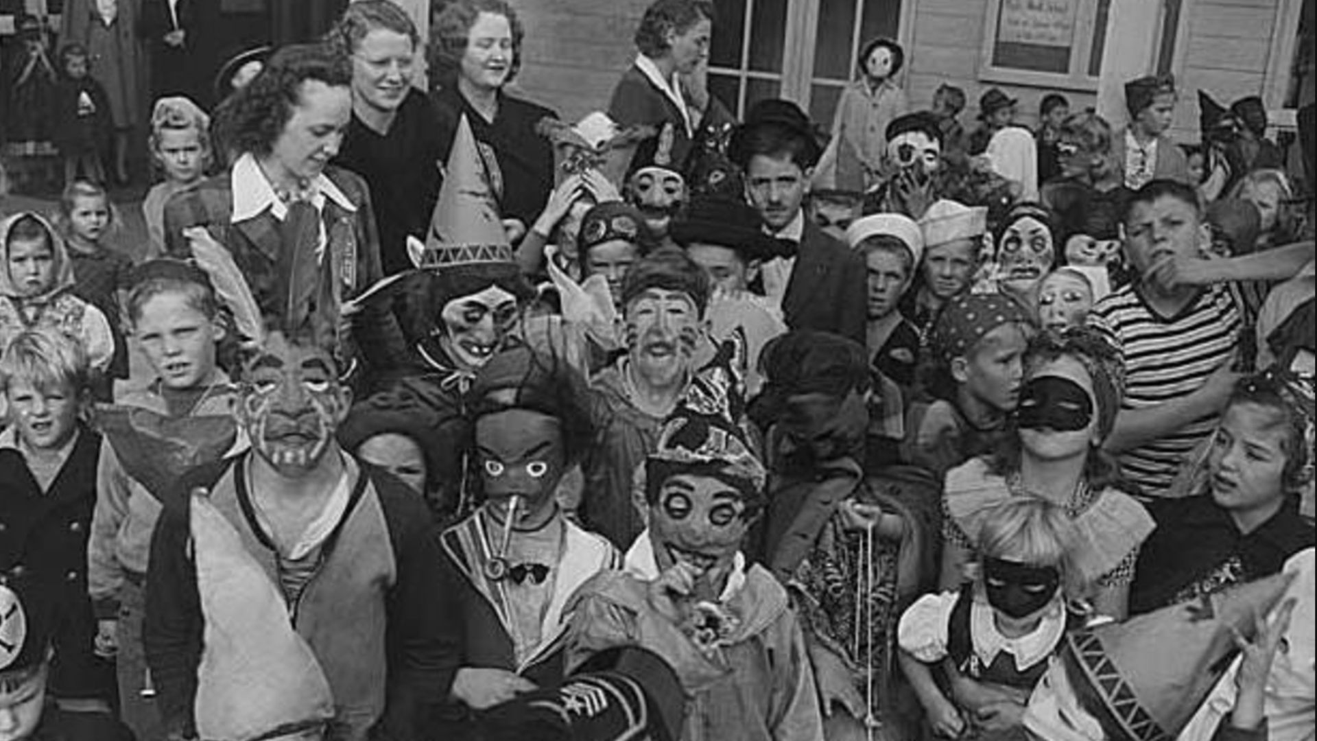 Seattle, EE.UU., disfrazados para Halloween en 1943